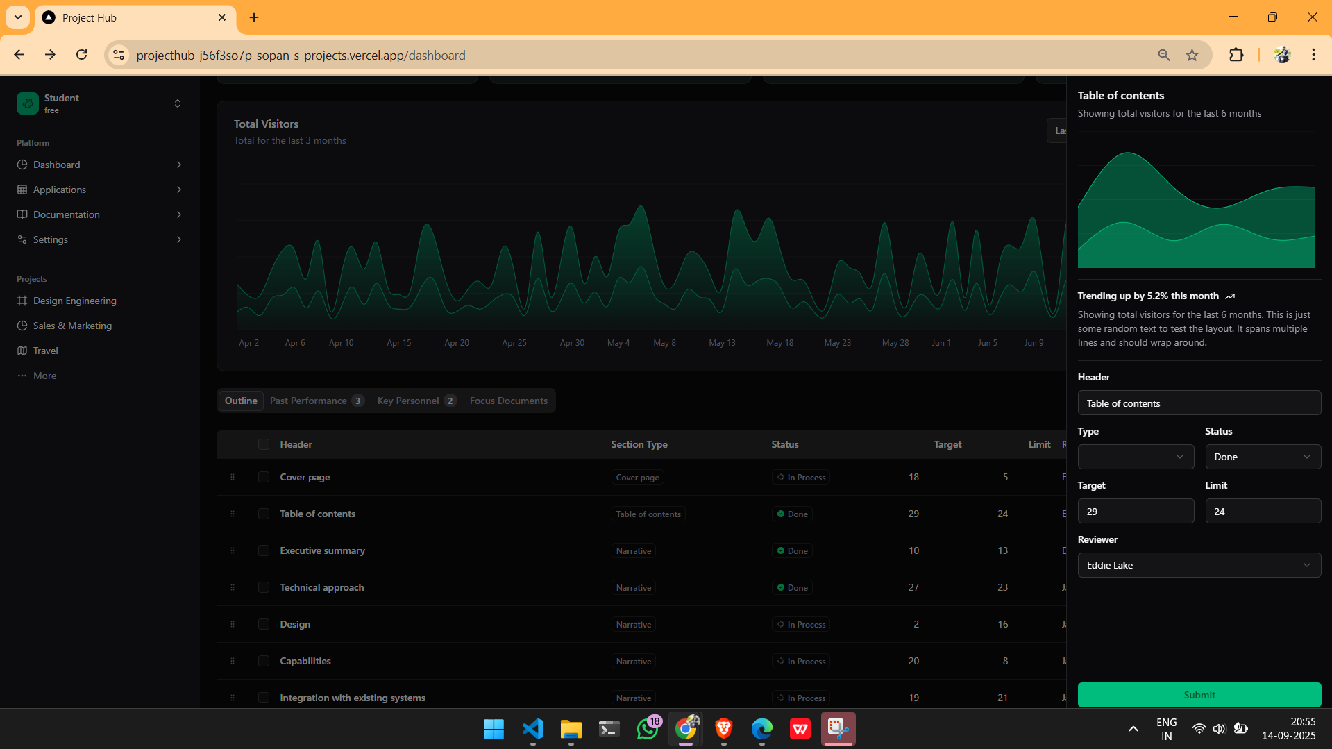ProjectHub (Academic Student Projects Management System) screenshot 3