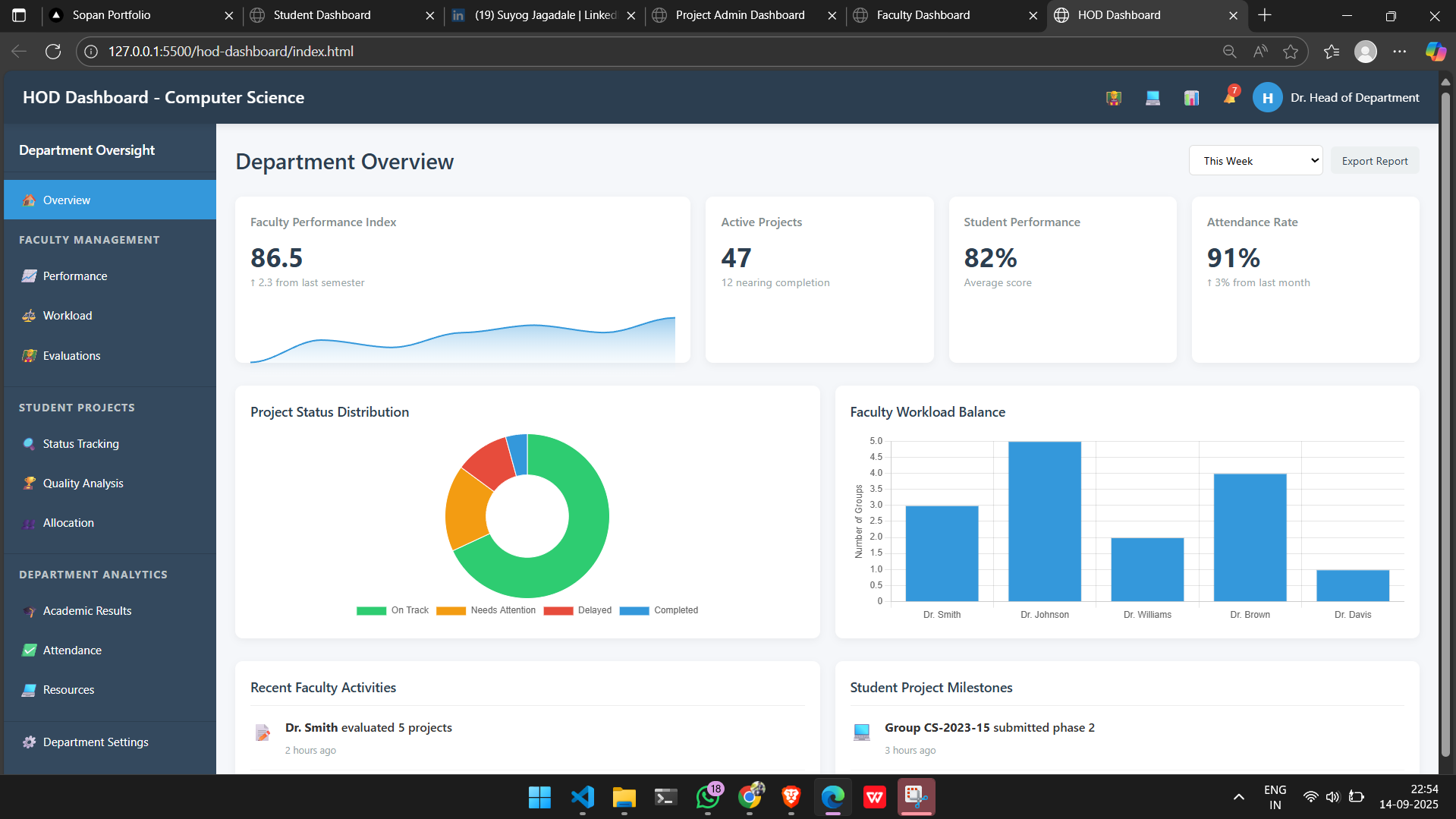 ProjectHub (Academic Student Projects Management System) screenshot 4
